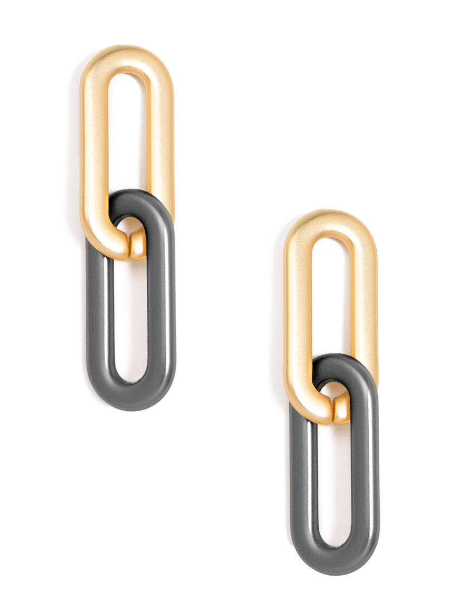 Cable Link Drop Earrings