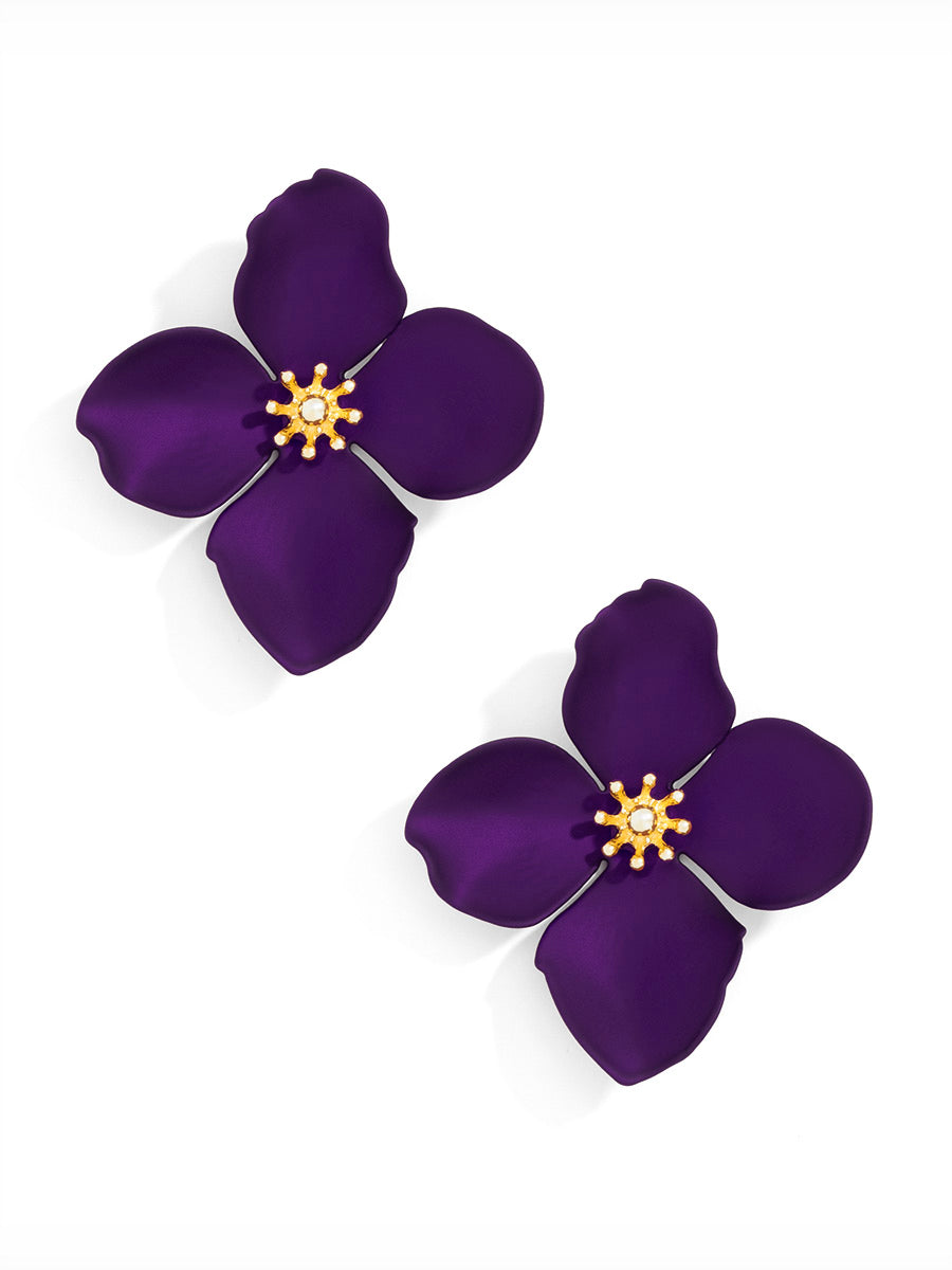 Metallic Garden Party Flower Earring