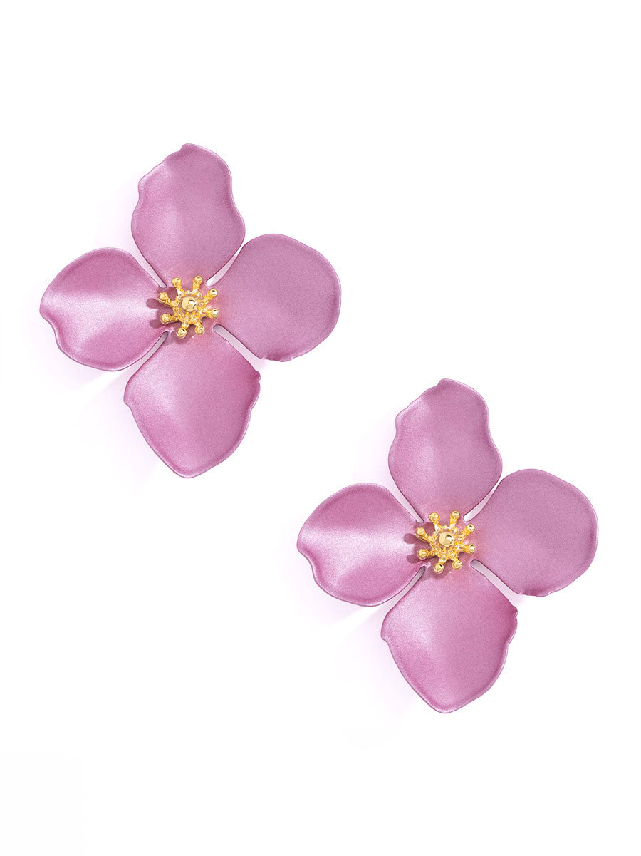 Metallic Garden Party Flower Earring