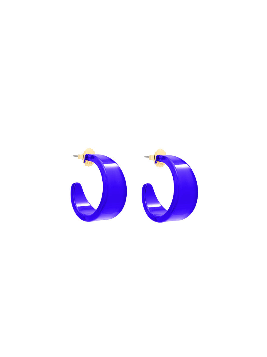Small Chunky Resin Hoop Earring