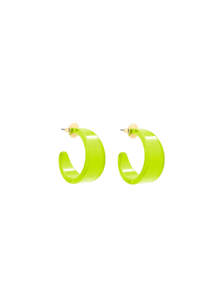 Small Chunky Resin Hoop Earring