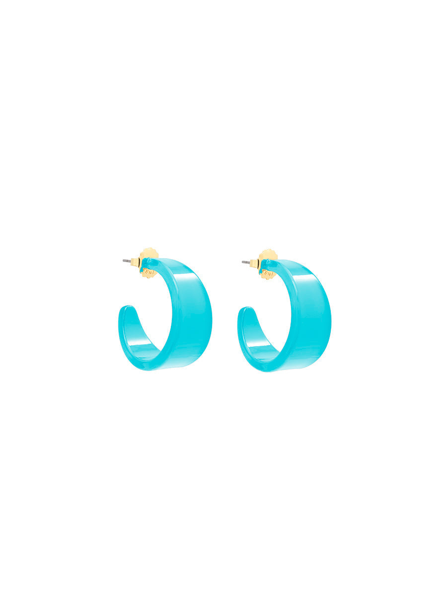 Small Chunky Resin Hoop Earring