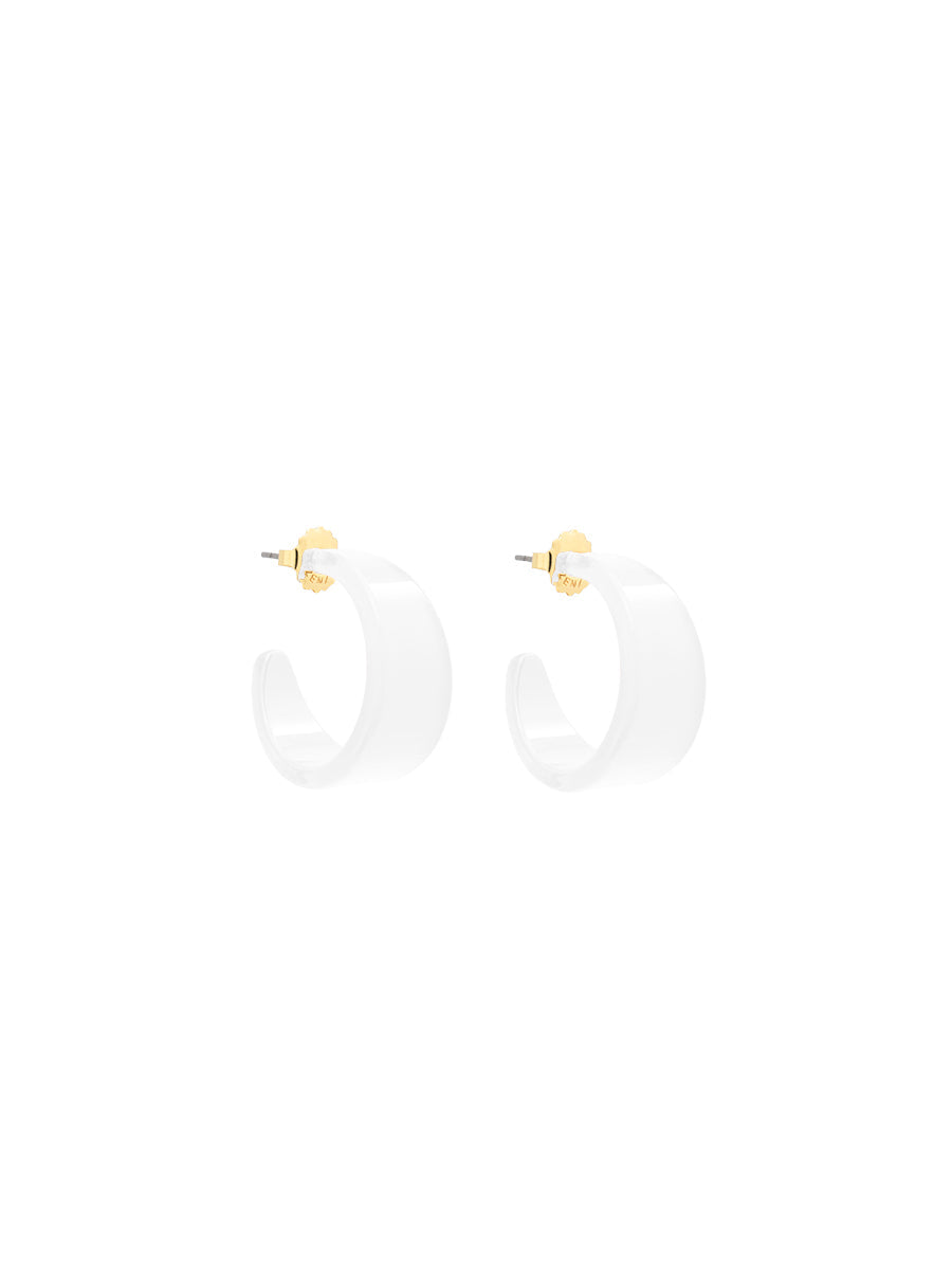 Small Chunky Resin Hoop Earring