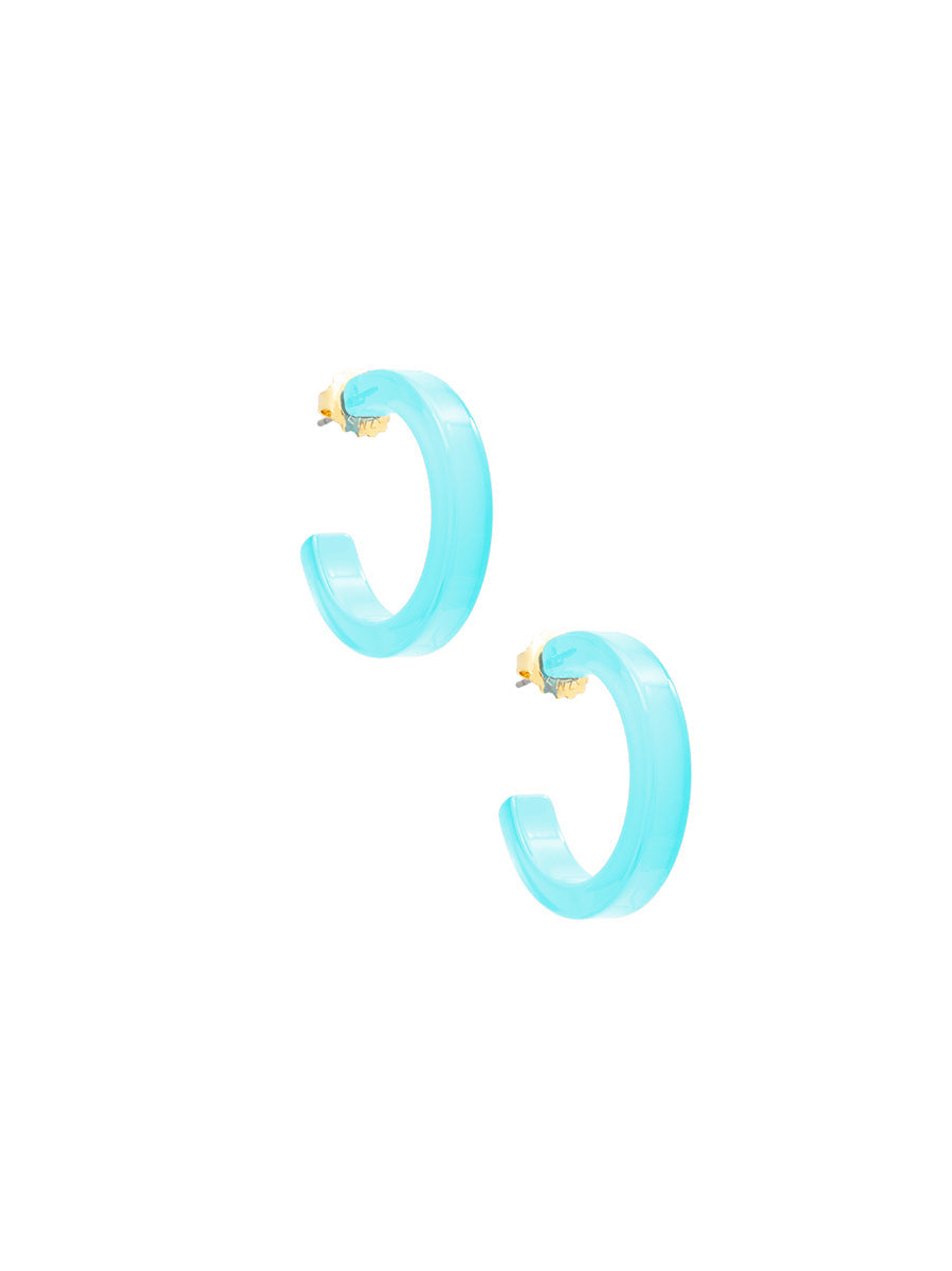 Small Resin Open Hoop Earring