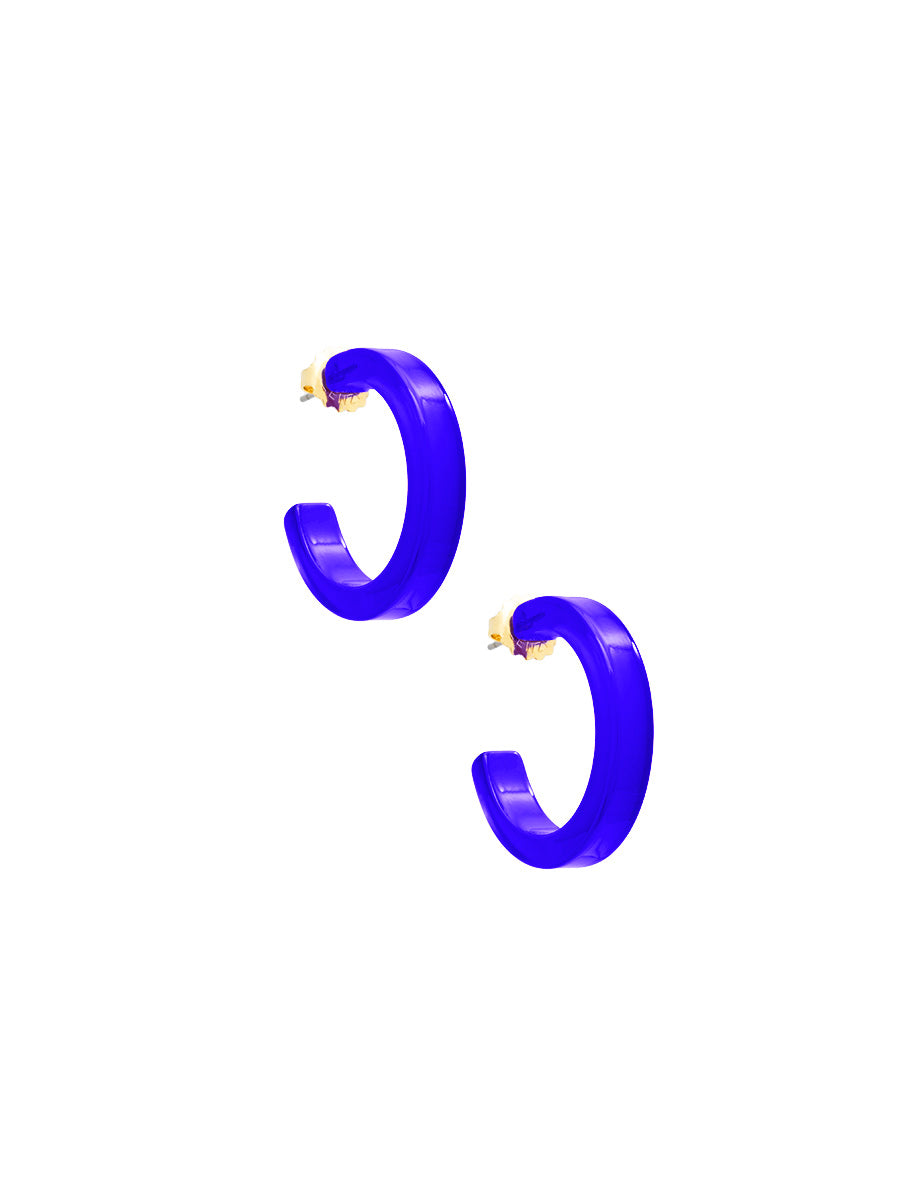 Small Resin Open Hoop Earring