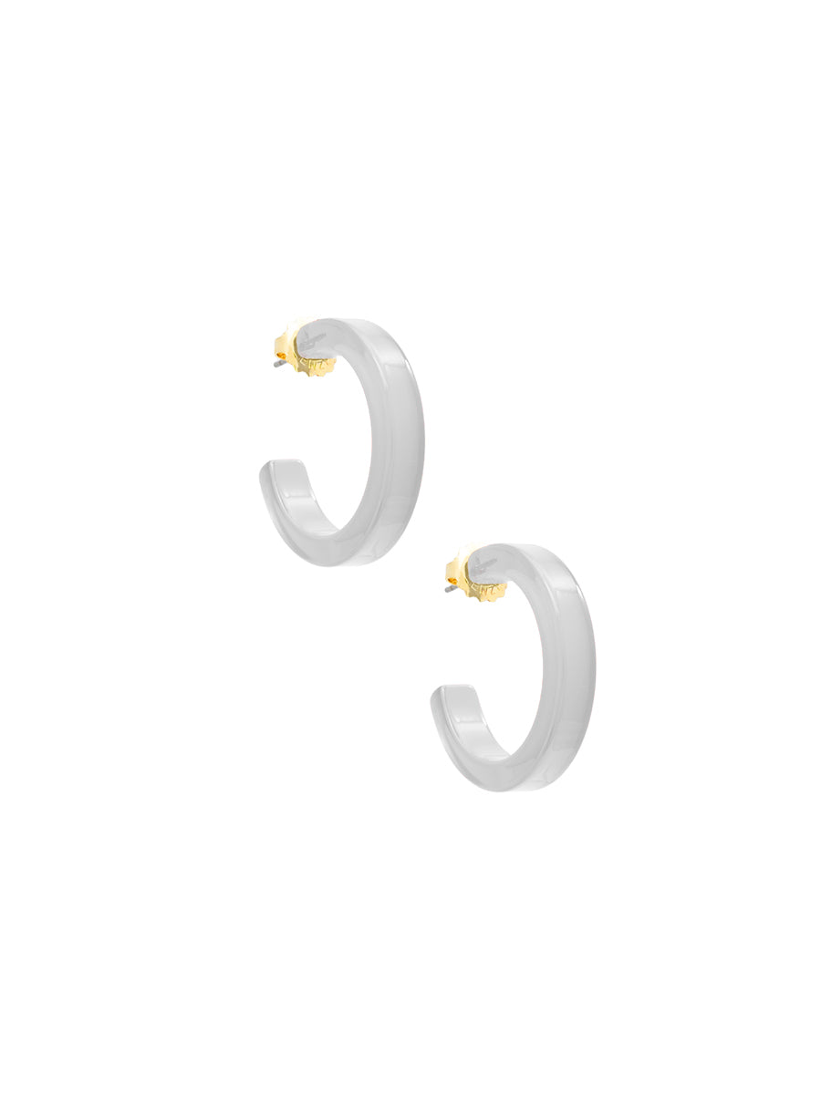 Small Resin Open Hoop Earring