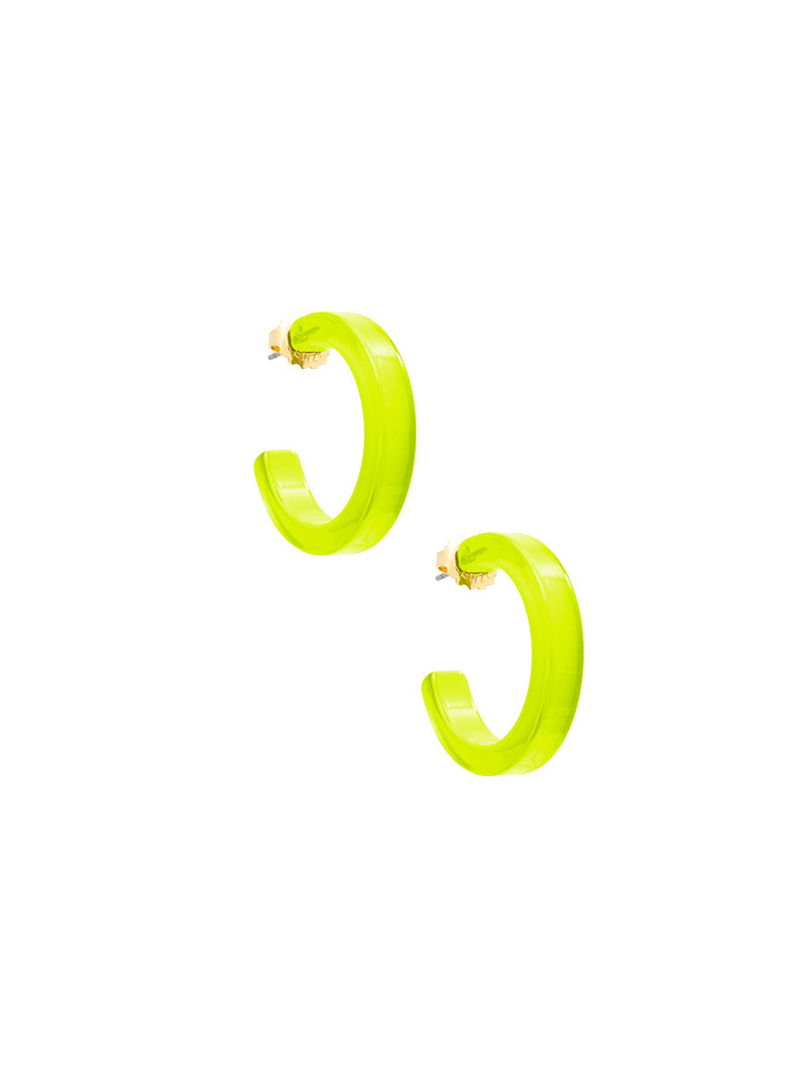 Small Resin Open Hoop Earring