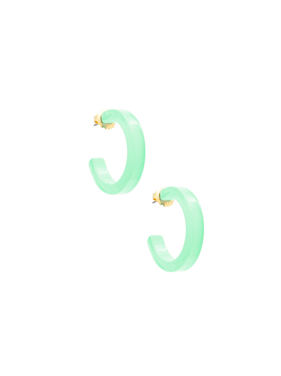 Small Resin Open Hoop Earring