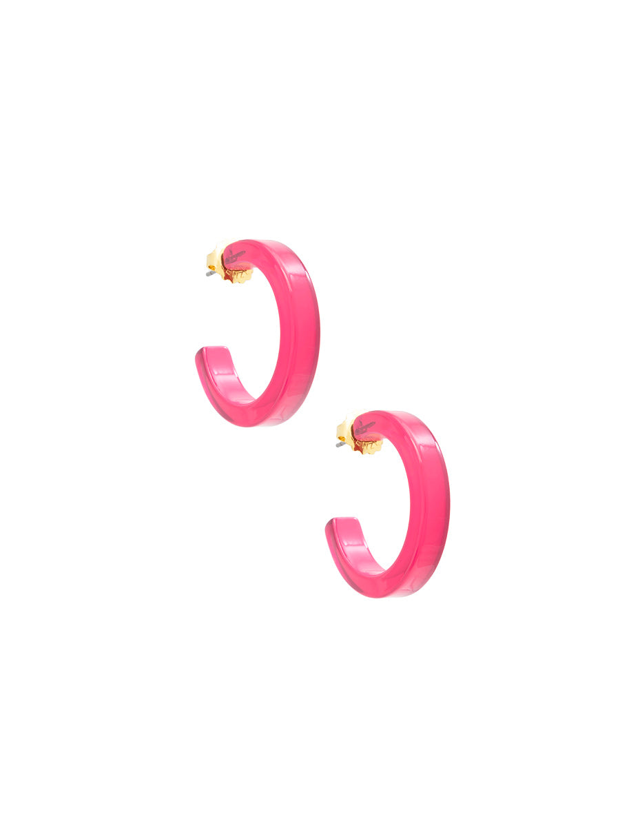 Small Resin Open Hoop Earring