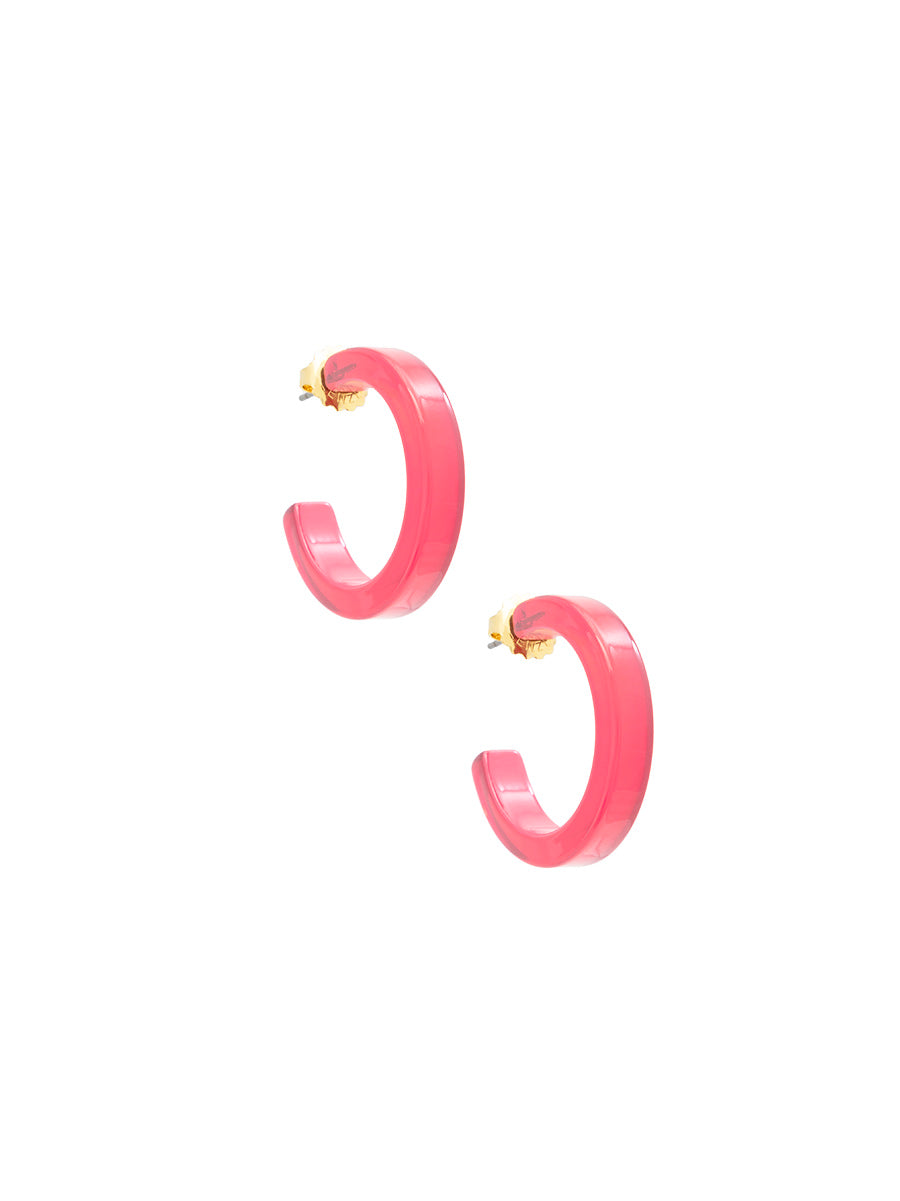 Small Resin Open Hoop Earring