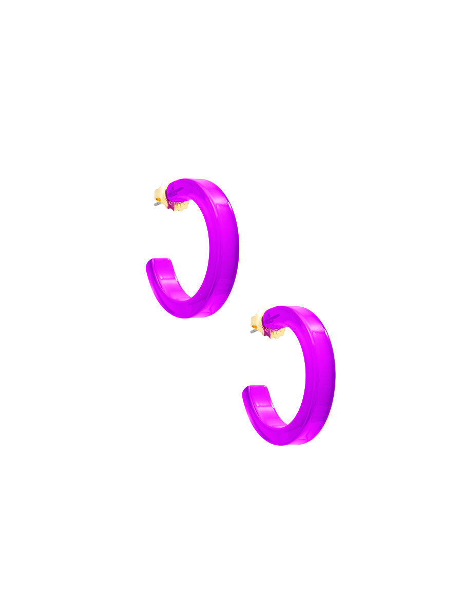Small Resin Open Hoop Earring