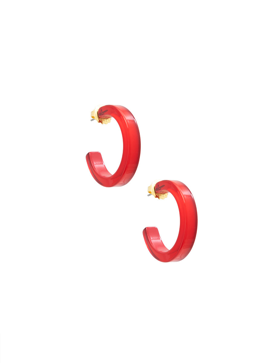 Small Resin Open Hoop Earring