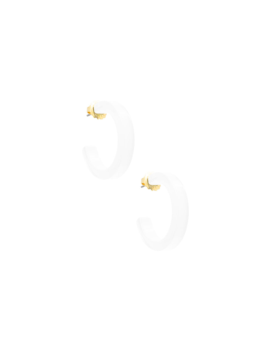 Small Resin Open Hoop Earring