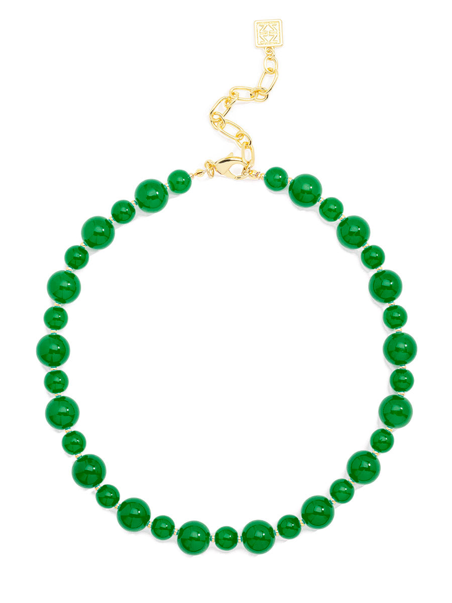 Multi-size Glass Bead Collar Necklace