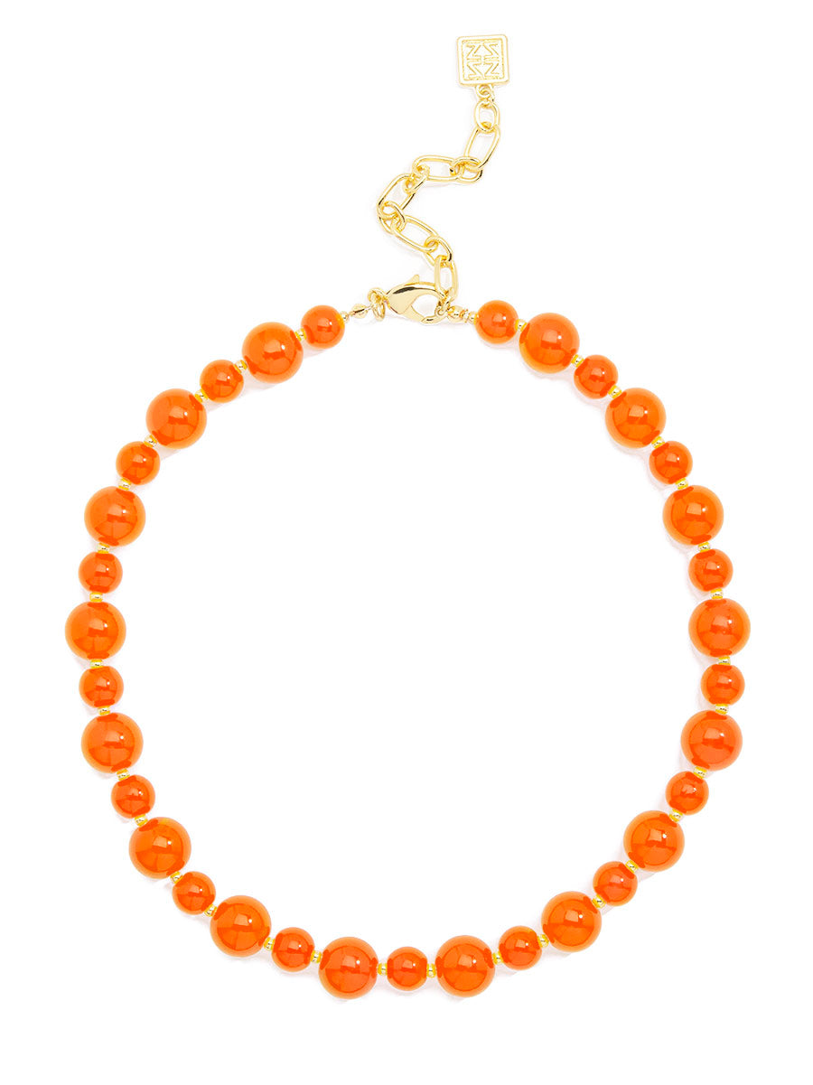 Multi-size Glass Bead Collar Necklace