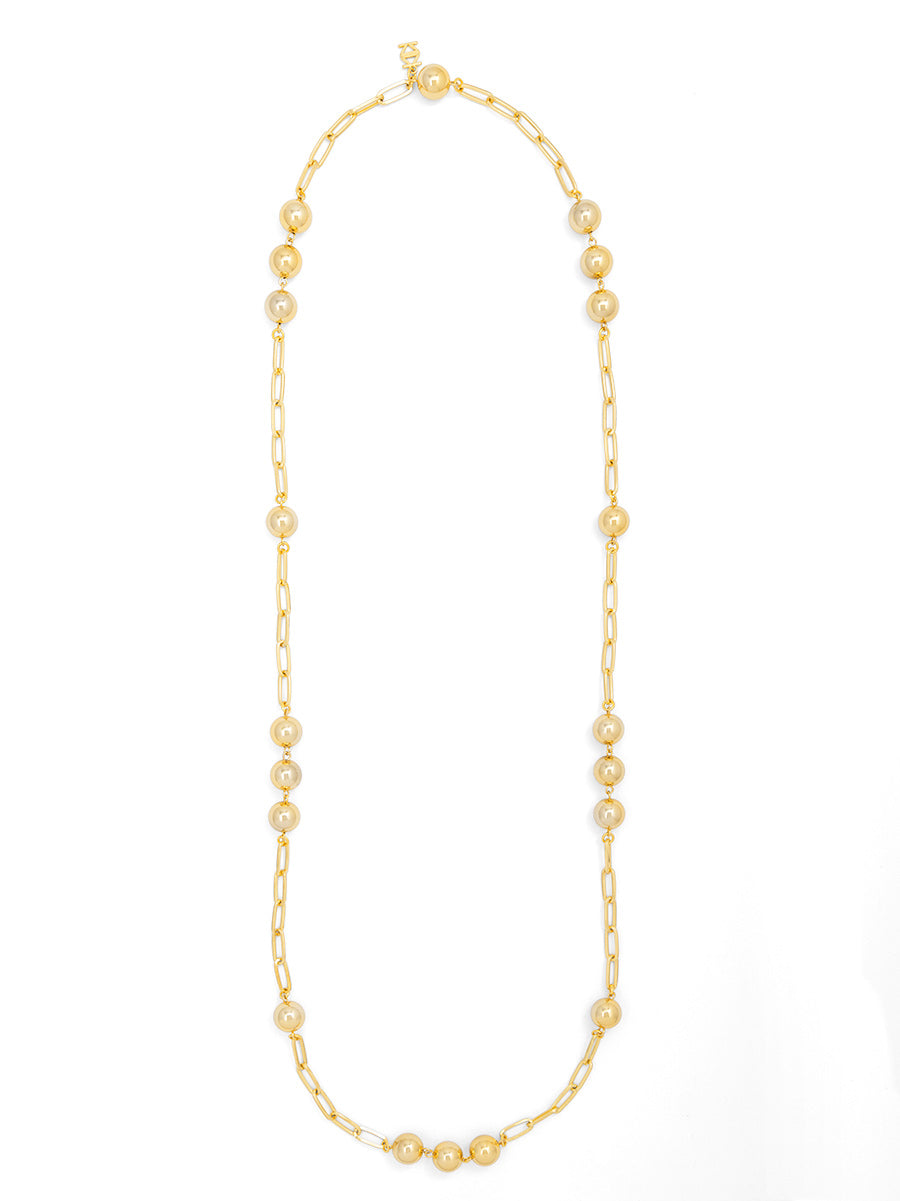 Bead Accent Long Links Necklace
