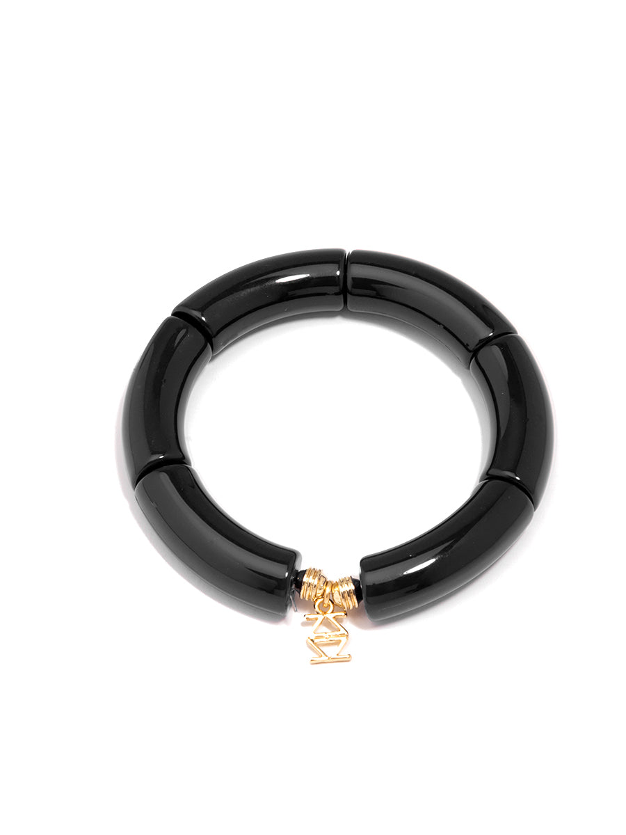 Resin Stretch Bangle - BLK