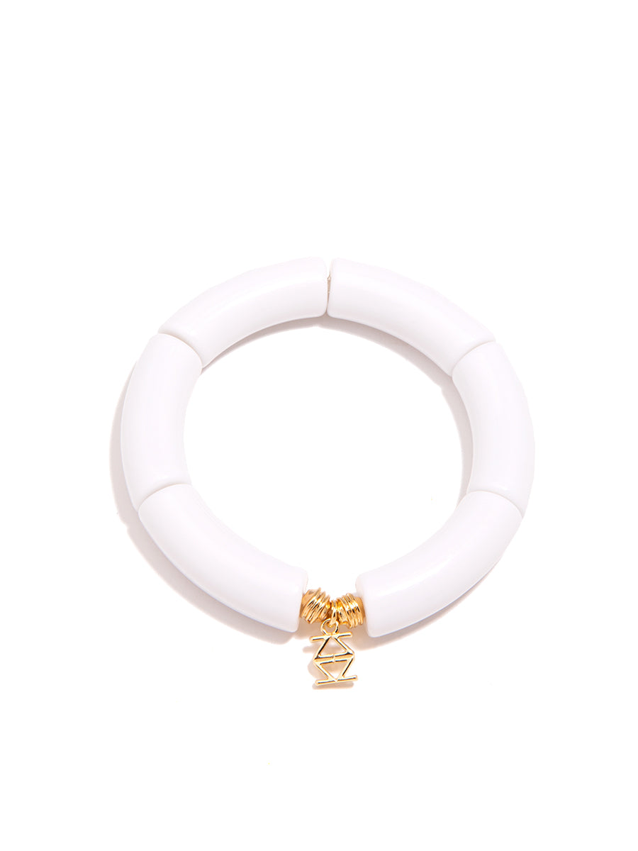 Resin Stretch Bangle - WHT
