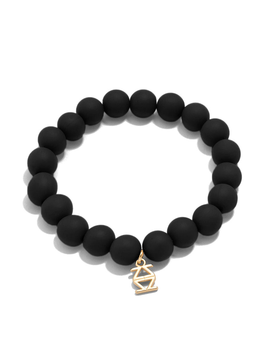 Matte Beaded Stretch Bracelet
