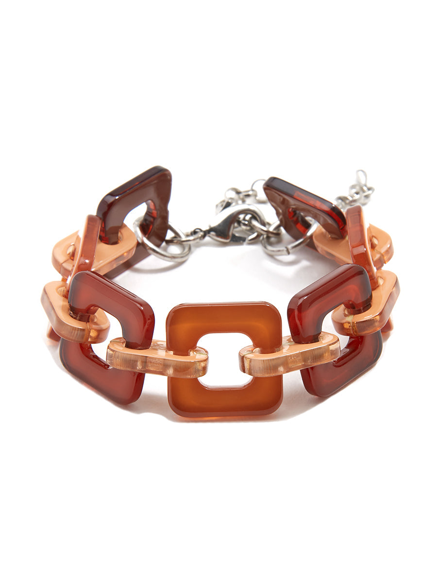 Box Out Bracelet - orange and multi