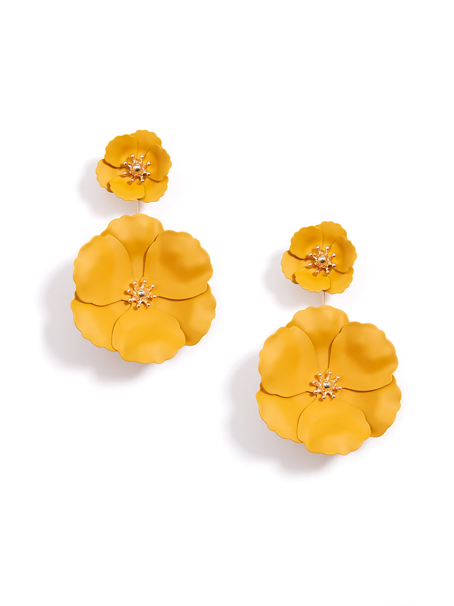 Flower Power Drop Earring - Honey