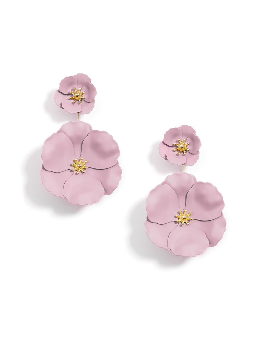 Flower Power Drop Earring - Rose