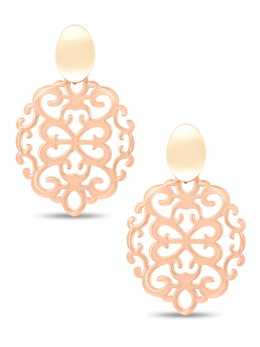 Modern Damask Pattern Resin Drop Earring