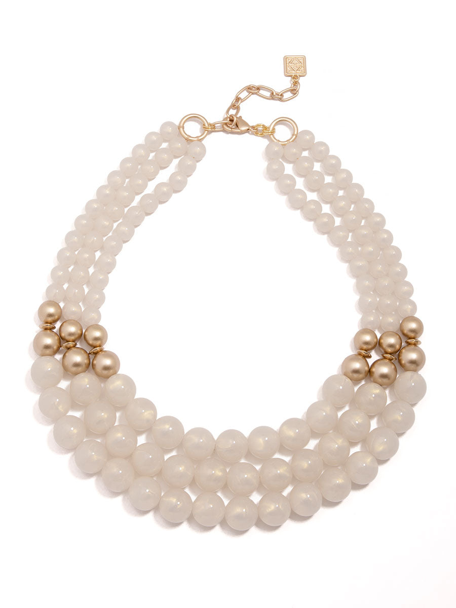 Layered Iridescent Beaded Necklace | Fashion Jewelry