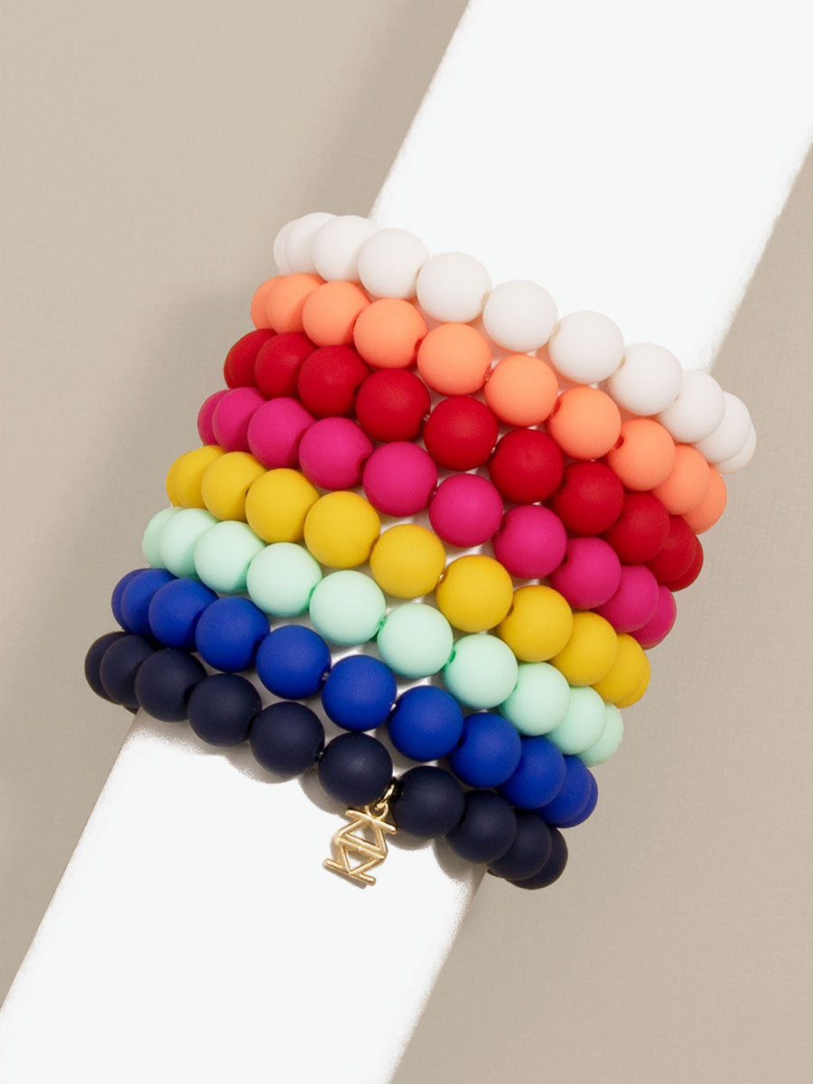 Matte Beaded Stretch Bracelet