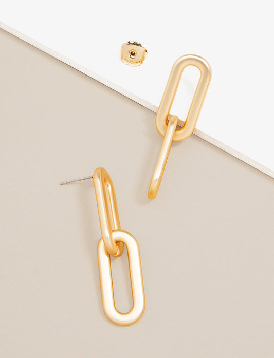 Cable Link Drop Earrings